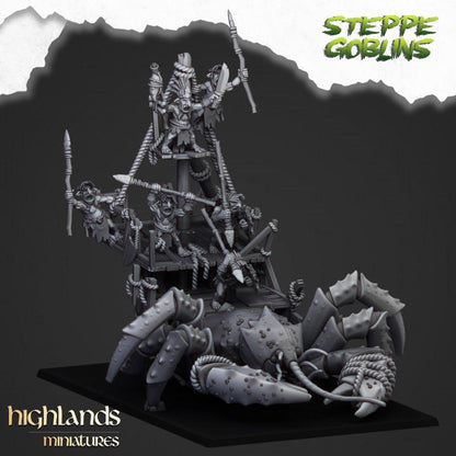 Mounted Coast Goblins on Giant Crab Highland Miniatures Various Scales (US tariffs are pre-paid by us)