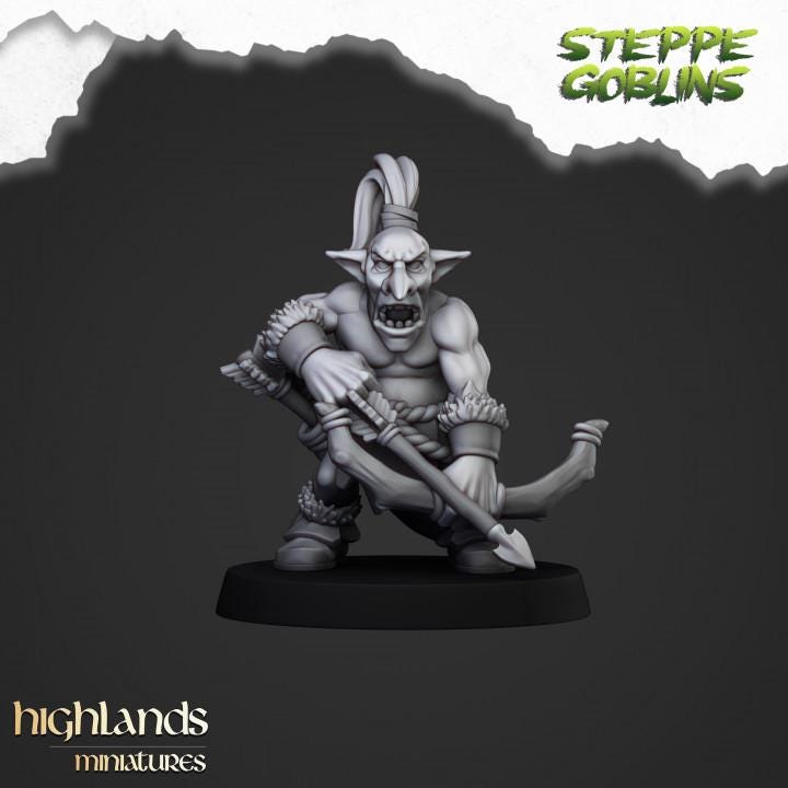 Steppe Goblin with Bows 10 models Highland Miniatures Various Scales (US tariffs are pre-paid by us)