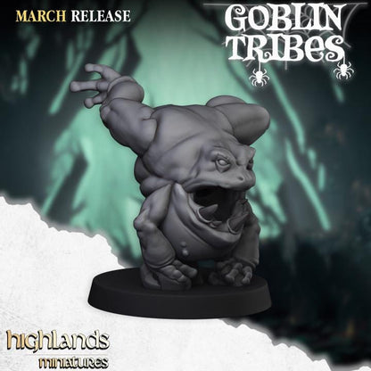 Swamp Goblins Herd 10 Frogs 5 Herders Highland Miniatures Various Scales (US tariffs are pre-paid by us)