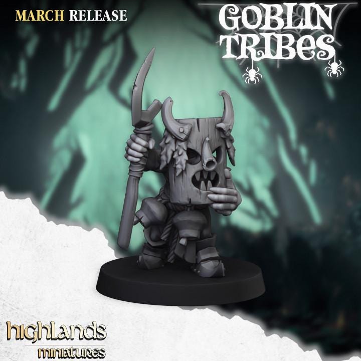 Swamp Goblins Herd 10 Frogs 5 Herders Highland Miniatures Various Scales (US tariffs are pre-paid by us)
