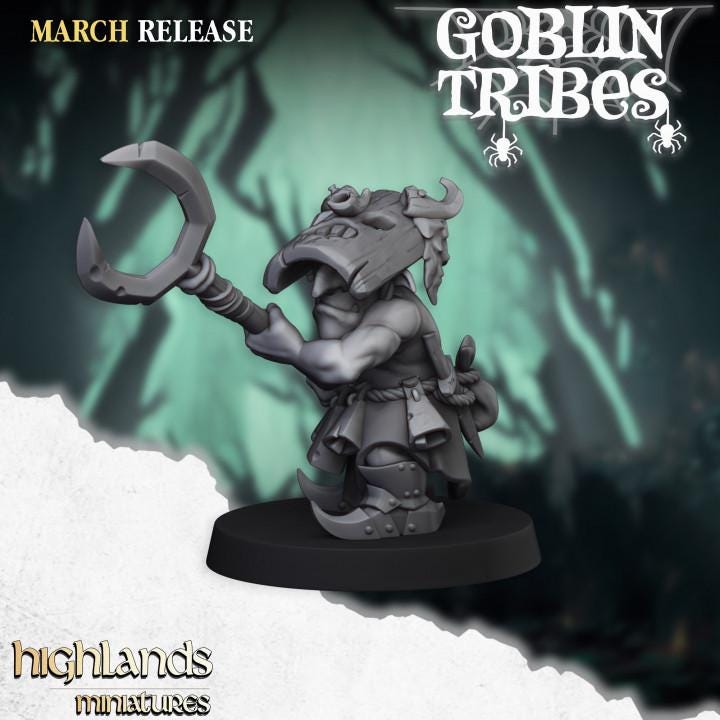 Swamp Goblins Herd 10 Frogs 5 Herders Highland Miniatures Various Scales (US tariffs are pre-paid by us)