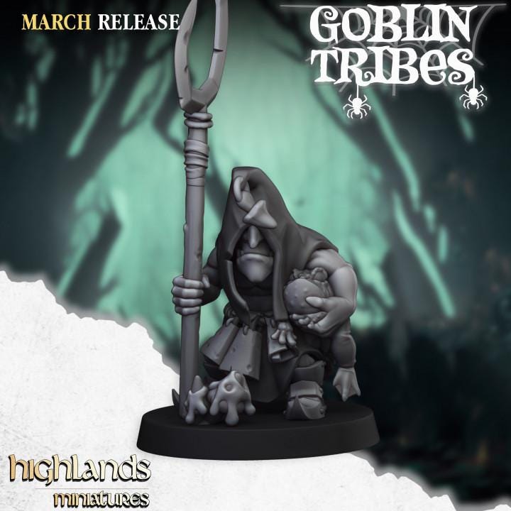 Swamp Goblins Herd 10 Frogs 5 Herders Highland Miniatures Various Scales (US tariffs are pre-paid by us)