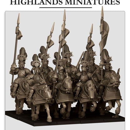 Sunland Golden Flames Knights 10 models Highland Miniatures Cavalry Various Scales (US tariffs are pre-paid by us)