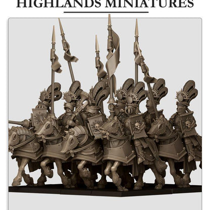 Sunland Golden Flames Knights 10 models Highland Miniatures Cavalry Various Scales (US tariffs are pre-paid by us)