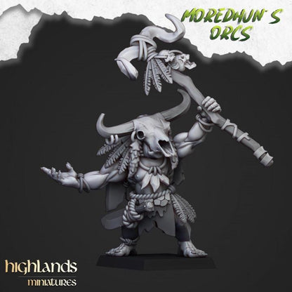 Cave Orc Shaman Highland Miniatures Various Scales (US tariffs are pre-paid by us)