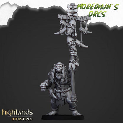 Cave Orcs with Command 10 models Highland Miniatures Various Scales (US tariffs are pre-paid by us)