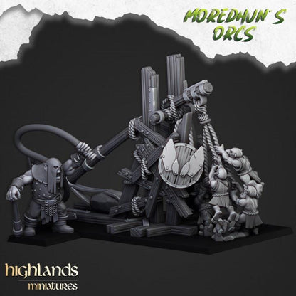 Orc Stonethrower with Crew Highland Miniatures Various Scales (US tariffs are pre-paid by us)