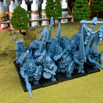 Orc Warriors with Spears and Command 10 models Highland Miniatures Various Scales (US tariffs are pre-paid by us)
