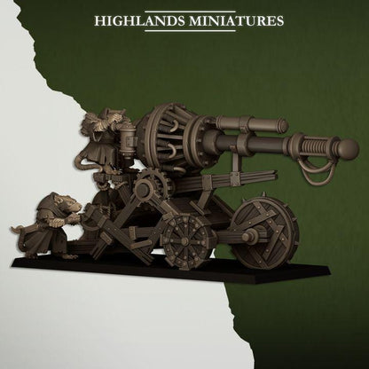 Sewer Vermin Cannon Highland Miniatures Various Scales (US tariffs are pre-paid by us)