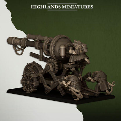 Sewer Vermin Cannon Highland Miniatures Various Scales (US tariffs are pre-paid by us)