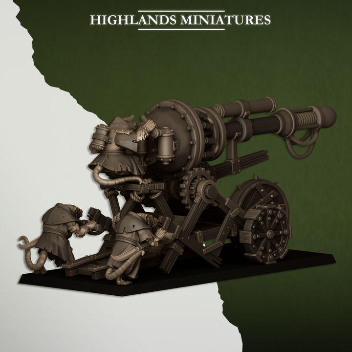 Sewer Vermin Cannon Highland Miniatures Various Scales (US tariffs are pre-paid by us)