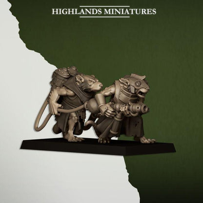 Sewer Vermin Heavy Weapons Teams Highland Miniatures Various Scales (US tariffs are pre-paid by us)