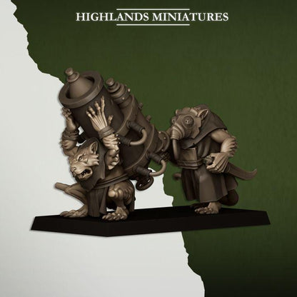 Sewer Vermin Heavy Weapons Teams Highland Miniatures Various Scales (US tariffs are pre-paid by us)