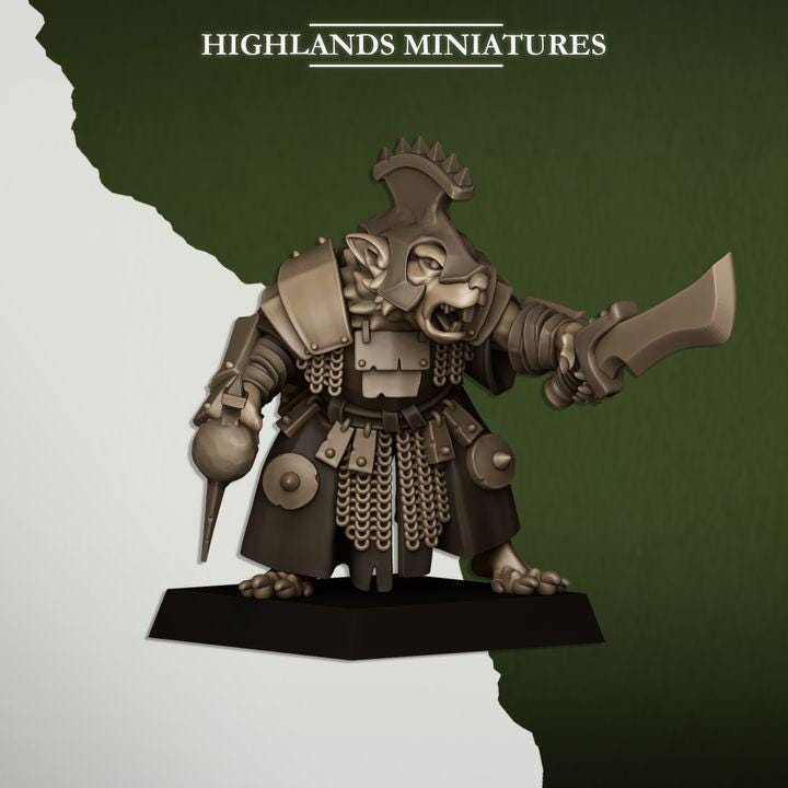 Sewer Vermin Lord Highland Miniatures Hero Various Scales (US tariffs are pre-paid by us)