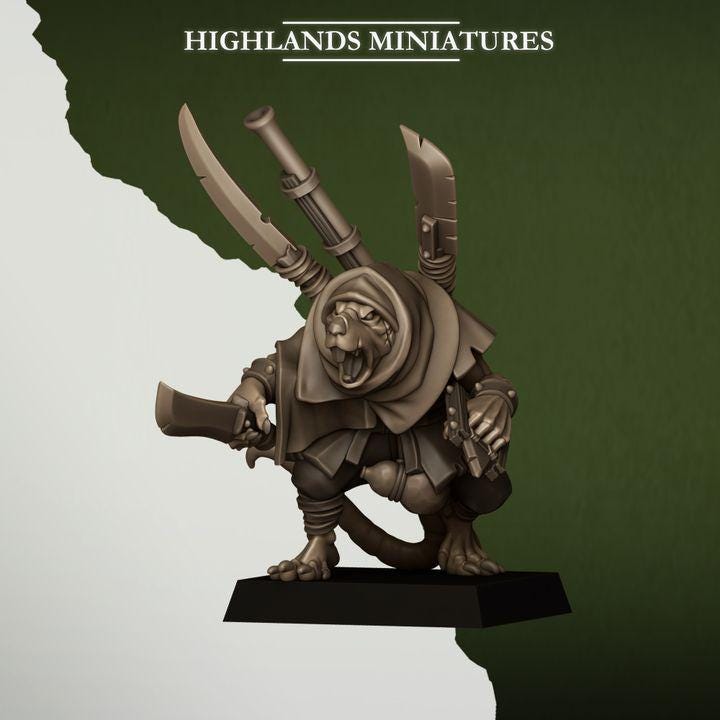 Sewer Vermin Smugglers 5 models Highland Miniatures Various Scales (US tariffs are pre-paid by us)