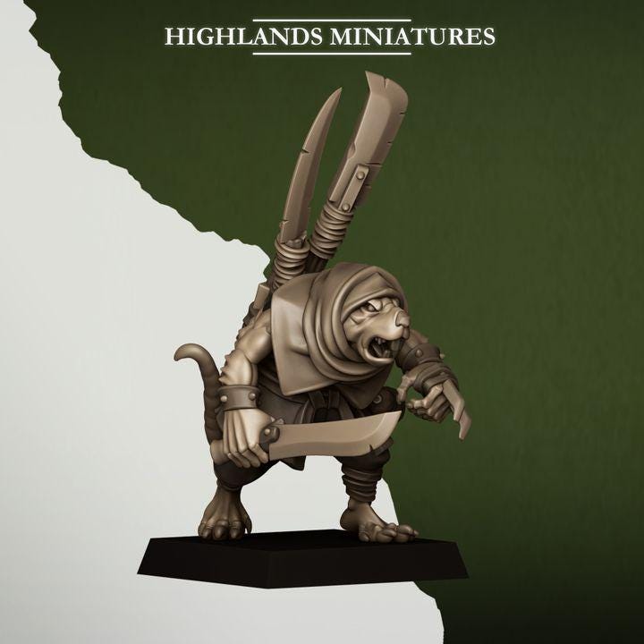 Sewer Vermin Smugglers 5 models Highland Miniatures Various Scales (US tariffs are pre-paid by us)