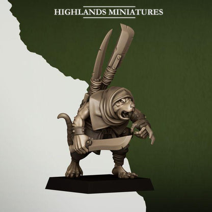 Sewer Vermin Smugglers 5 models Highland Miniatures Various Scales (US tariffs are pre-paid by us)