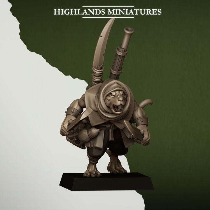 Sewer Vermin Smugglers 5 models Highland Miniatures Various Scales (US tariffs are pre-paid by us)