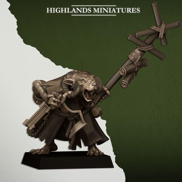 Sewer Vermin Warlock Highland Miniatures Hero Various Scales (US tariffs are pre-paid by us)