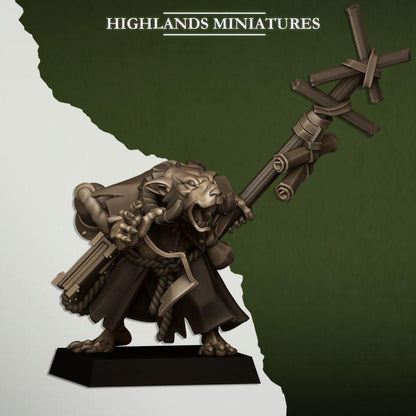 Sewer Vermin Warlock Highland Miniatures Hero Various Scales (US tariffs are pre-paid by us)