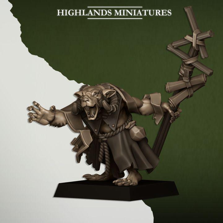 Sewer Vermin Warlock Highland Miniatures Hero Various Scales (US tariffs are pre-paid by us)