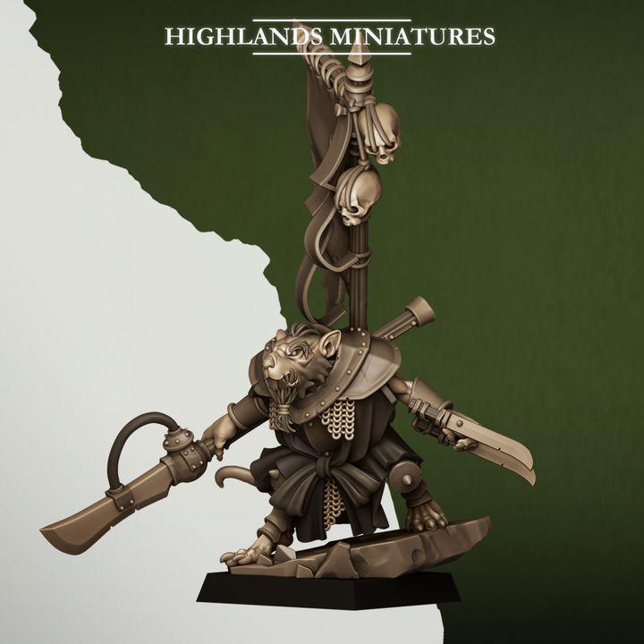 Sewer Vermin Warlord with Modular Weapons Highland Miniatures Hero Various Scales (US tariffs are pre-paid by us)