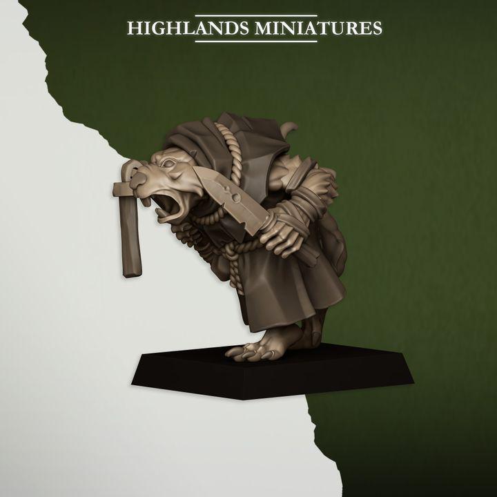Sewer Vermin Acolytes 10 models Highland Miniatures Various Scales (US tariffs are pre-paid by us)