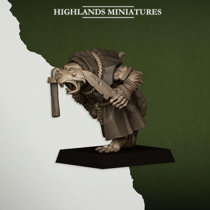 Sewer Vermin Acolytes 10 models Highland Miniatures Various Scales (US tariffs are pre-paid by us)