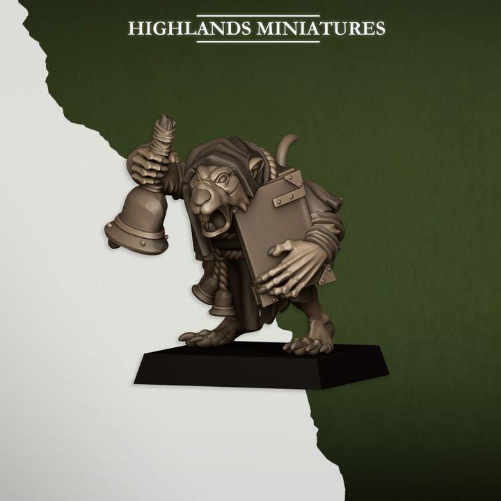 Sewer Vermin Acolytes 10 models Highland Miniatures Various Scales (US tariffs are pre-paid by us)