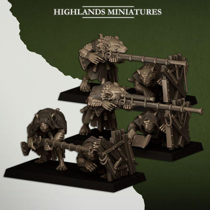 Sewer Vermin Shooters 3 Teams Highland Miniatures Various Scales (US tariffs are pre-paid by us)