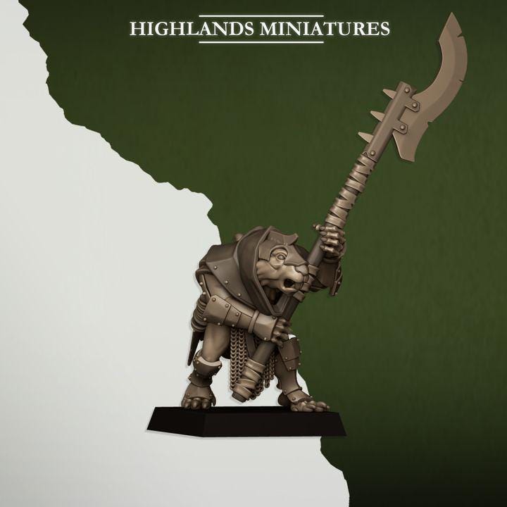 Sewer Vermin Vanguard with Command 10 models Highland Miniatures Various Scales (US tariffs are pre-paid by us)