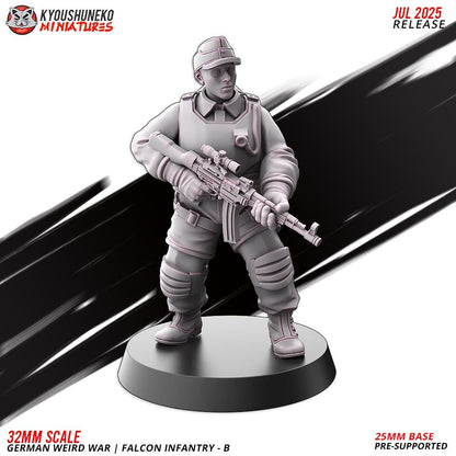 German Weird War Falcon Infantry (10 models) Various Scales SF Wargaming (US tariffs are pre-paid by us)