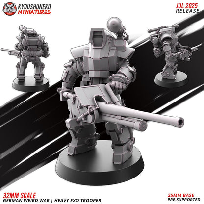 German Weird War Heavy Exo Trooper Infantry (5 models) Various Scales SF Wargaming (US tariffs are pre-paid by us)