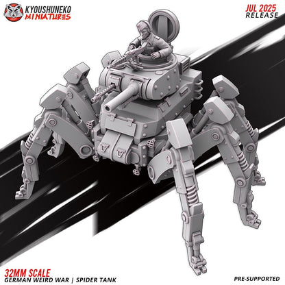 German Weird War Spider Tank Various Scales SF Wargaming (US tariffs are pre-paid by us)