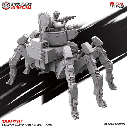 German Weird War Spider Tank Various Scales SF Wargaming (US tariffs are pre-paid by us)
