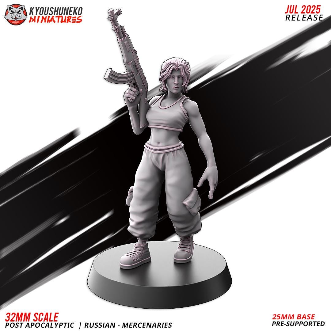 Post Apocalyptic Mercenaries Squad (6 models) Various Scales SF Wargaming (US tariffs are pre-paid by us)