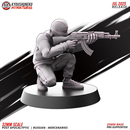 Post Apocalyptic Mercenaries Squad (6 models) Various Scales SF Wargaming (US tariffs are pre-paid by us)