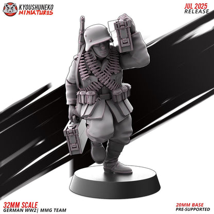 WWII German MMG Team (3 models) Various Scales Historical Wargaming (US tariffs are pre-paid by us)