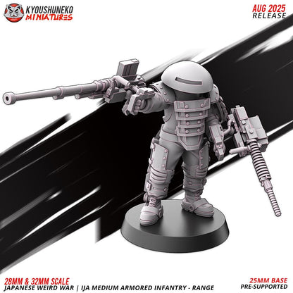 WWII Weird War IJA Japanese Medium Armoured Ranged Infantry (5 models) Various Scales Historical Wargaming (US tariffs are pre-paid by us)