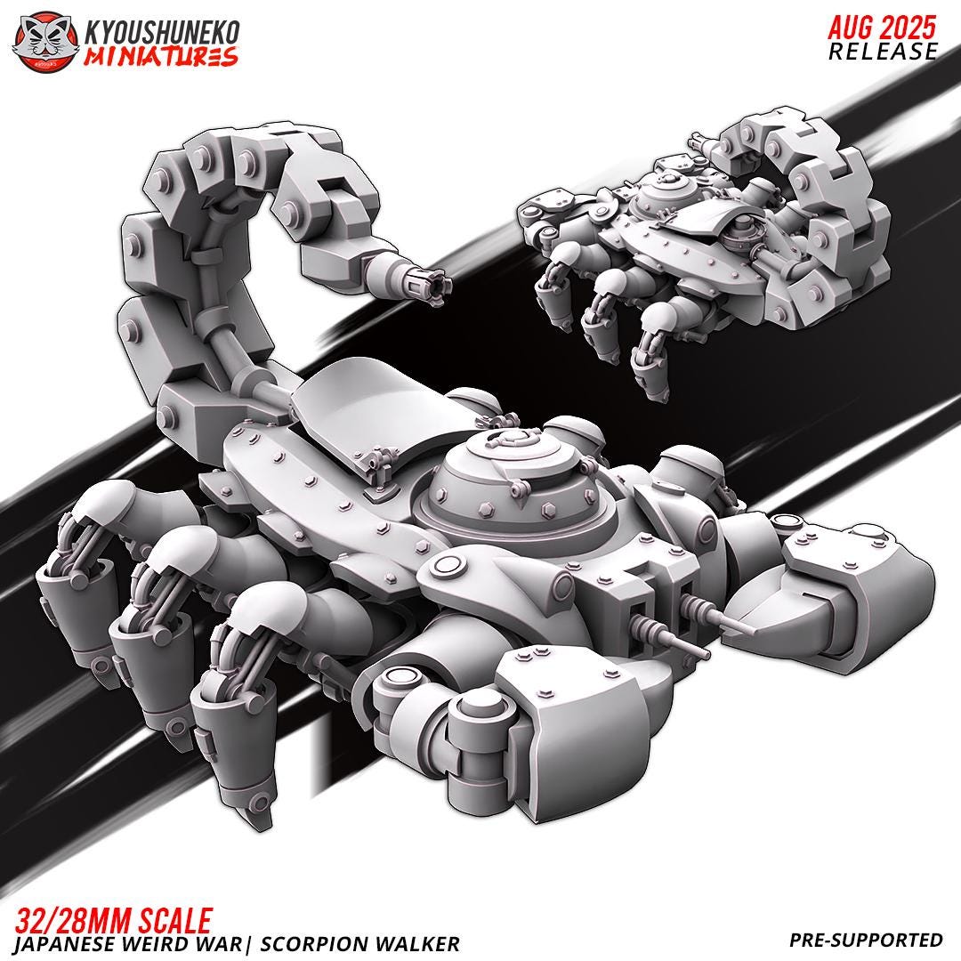 WWII Weird War IJA Japanese Scorpion Walker Various Scales Historical Wargaming (US tariffs are pre-paid by us)