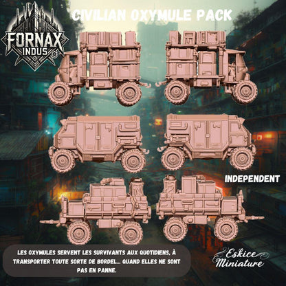 Post Apocalyptic Oxymule Truck Set (1 model) Various Scales SF Wargaming (US tariffs are pre-paid by us)