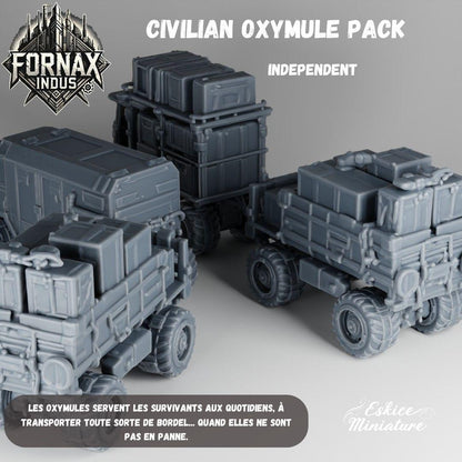 Post Apocalyptic Oxymule Truck Set (1 model) Various Scales SF Wargaming (US tariffs are pre-paid by us)