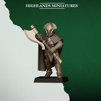 Fantasy Wargaming Feral Elves Axmen Unit with Command Group 10 models Highland Miniatures Various Scales (US tariffs are pre-paid by us)