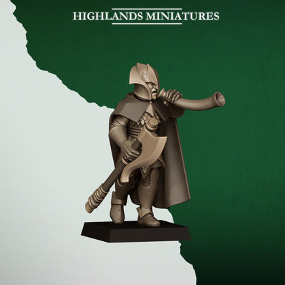 Fantasy Wargaming Feral Elves Axmen Unit with Command Group 10 models Highland Miniatures Various Scales (US tariffs are pre-paid by us)