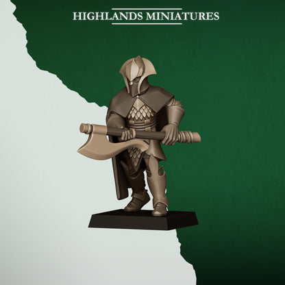 Fantasy Wargaming Feral Elves Axmen Unit with Command Group 10 models Highland Miniatures Various Scales (US tariffs are pre-paid by us)