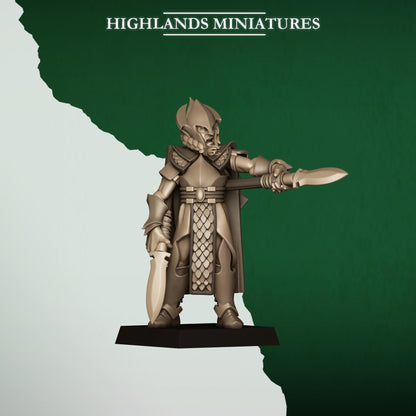 Fantasy Wargaming Feral Elves Spearmen Unit with Command Group 10 models Highland Miniatures Various Scales (US tariffs are pre-paid by us)