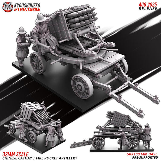 Ancient Chinese Cathay Fire Rocket Artillery with Crew Various Scales Historical Wargaming (US tariffs are pre-paid by us)