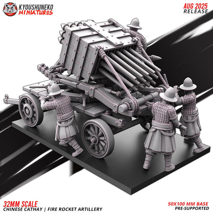 Ancient Chinese Cathay Fire Rocket Artillery with Crew Various Scales Historical Wargaming (US tariffs are pre-paid by us)
