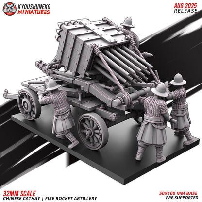Ancient Chinese Cathay Fire Rocket Artillery with Crew Various Scales Historical Wargaming (US tariffs are pre-paid by us)
