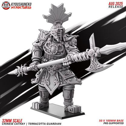Ancient Chinese Cathay Terracotta Guardian (ap. 20cm high in 1/56 scale) Various Scales Historical Wargaming (US tariffs are pre-paid by us)